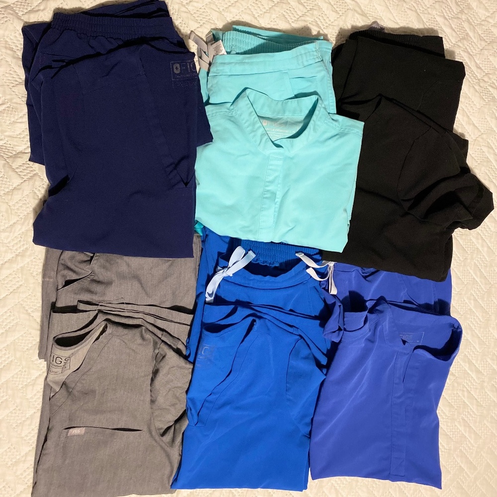 Lot of 6 Figs scrubs sold together